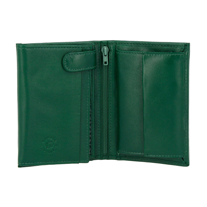 Vertikale Herrenbrieftasche von Nuvola Pelle aus Nappaleder mit Münzfach und Kreditkartenhalter