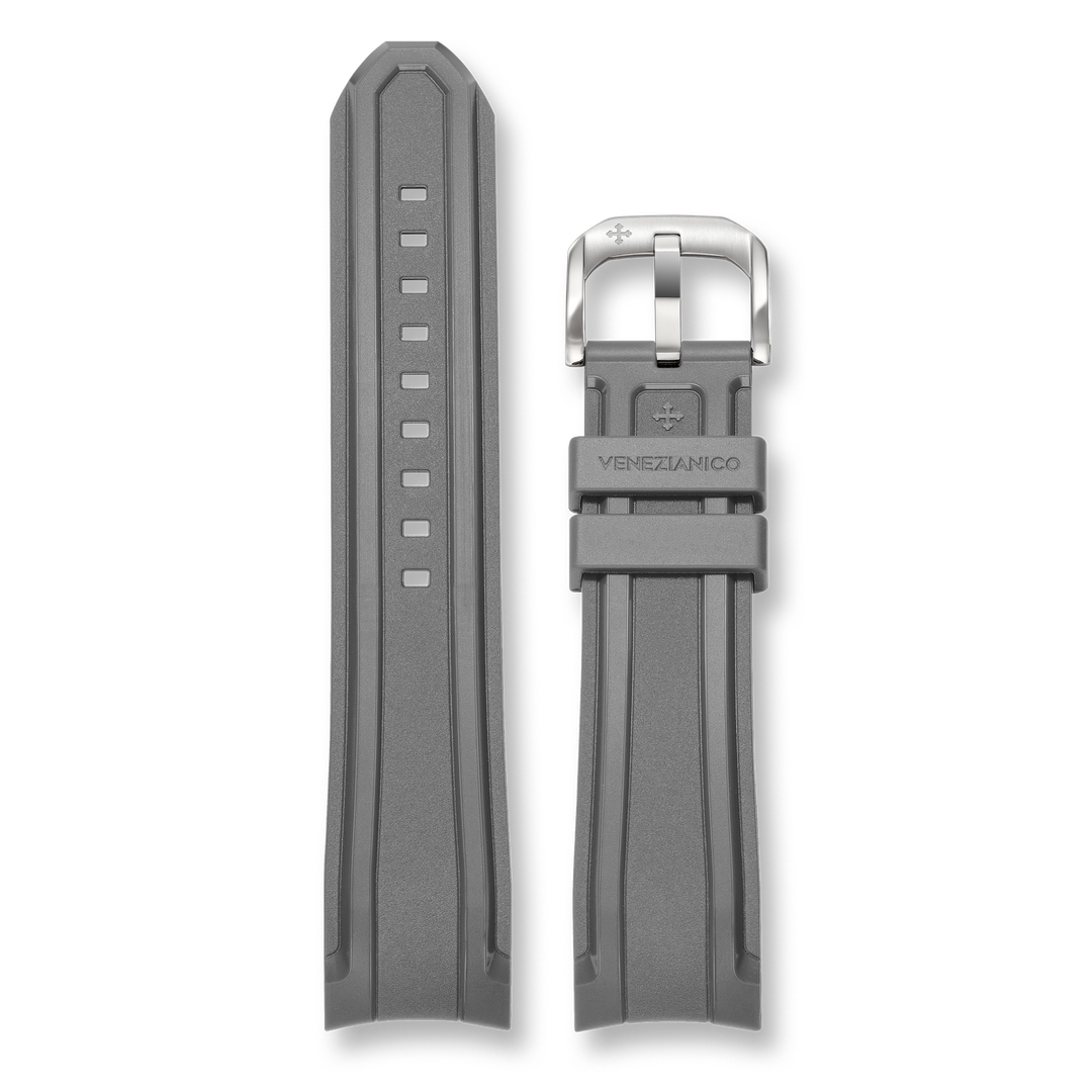 Venezianico Integrated 22mm Anthracite rubber strap