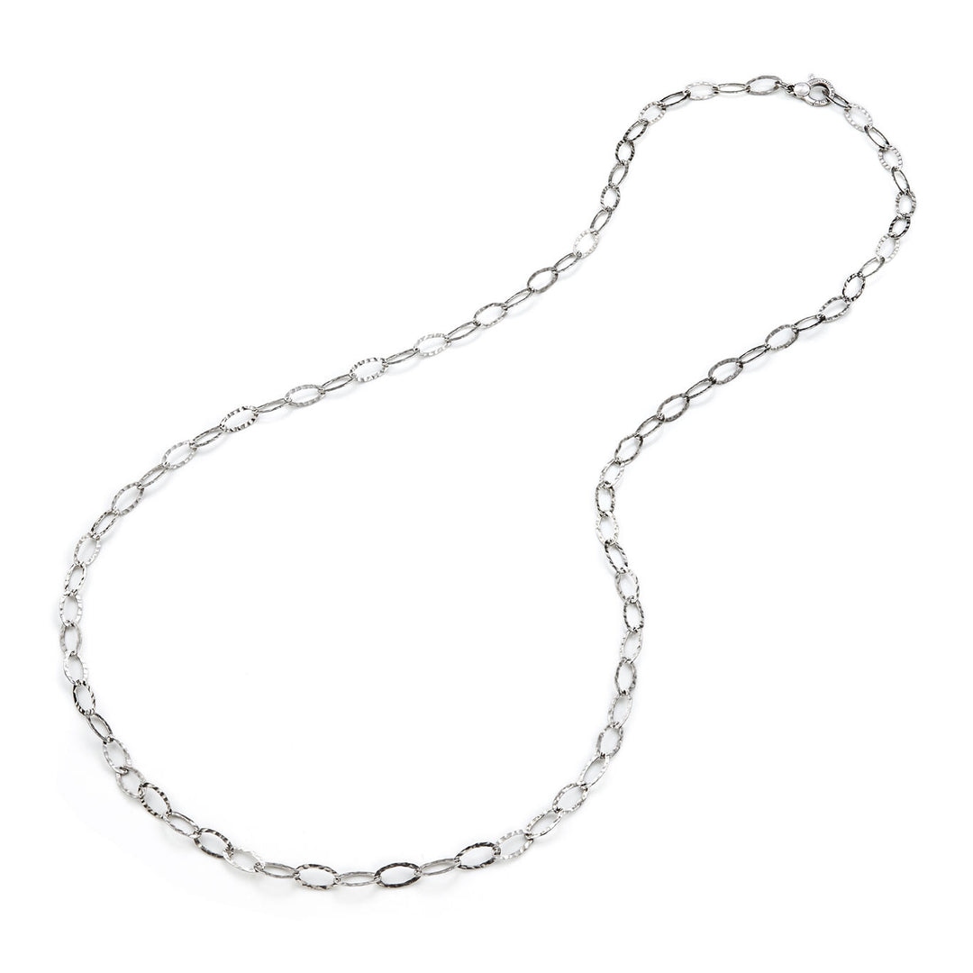 Giovanni Raspini gehamerde ovale mesh ketting 6617