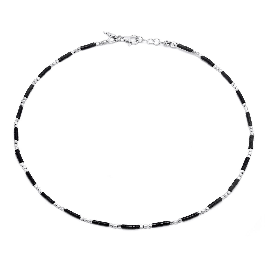 Giovanni Raspini Onyx en dobbelstenen ketting 11645