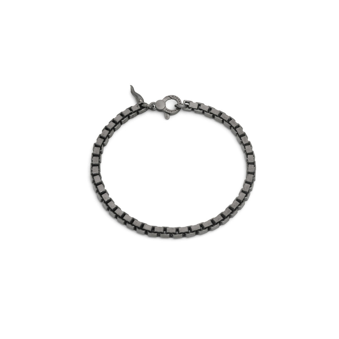 Giovanni Raspini Quadratisches Mesh-Armband Schwarz 12398