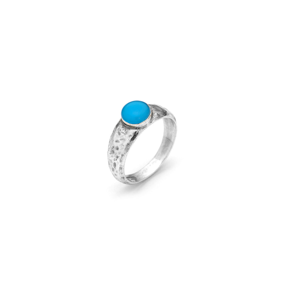 Giovanni Raspini Ring aus gehämmertem blauem Achat 11804