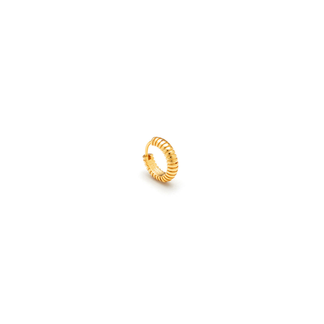 Giovanni Raspini Striped Huggie Earrings - Cirkeloorbellen in 925 goudzilver - 11964/1