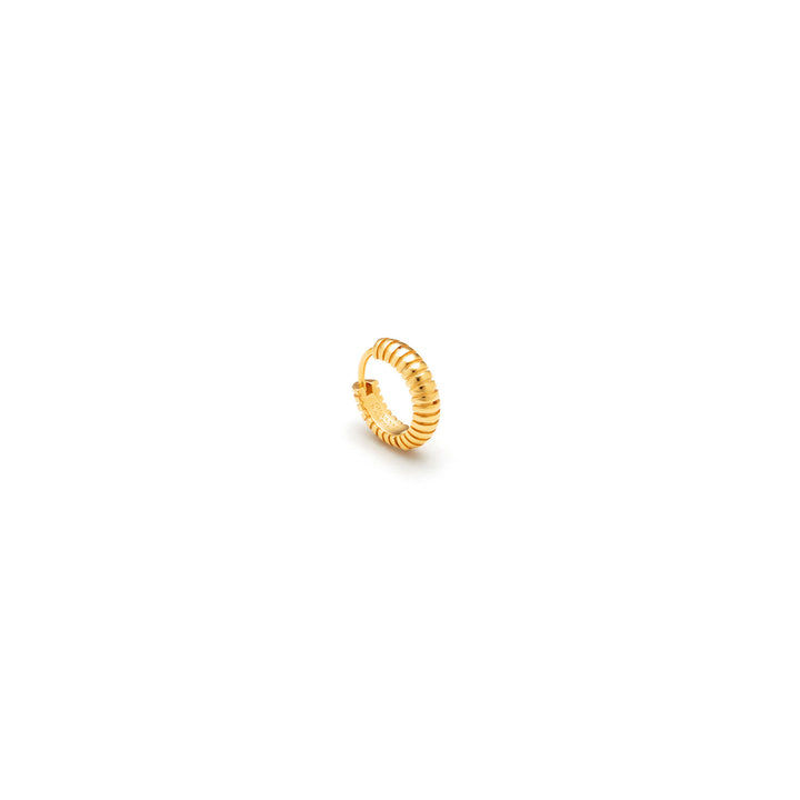 Giovanni Raspini Striped Huggie Earrings - Cirkeloorbellen in 925 goudzilver - 11964/1