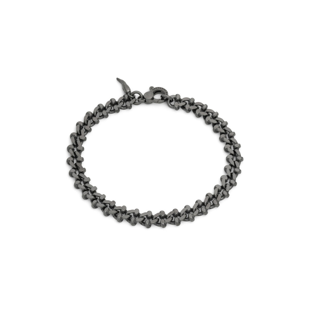 Giovanni Raspini Krabbenarmband aus schwarzem Netzgewebe 12397