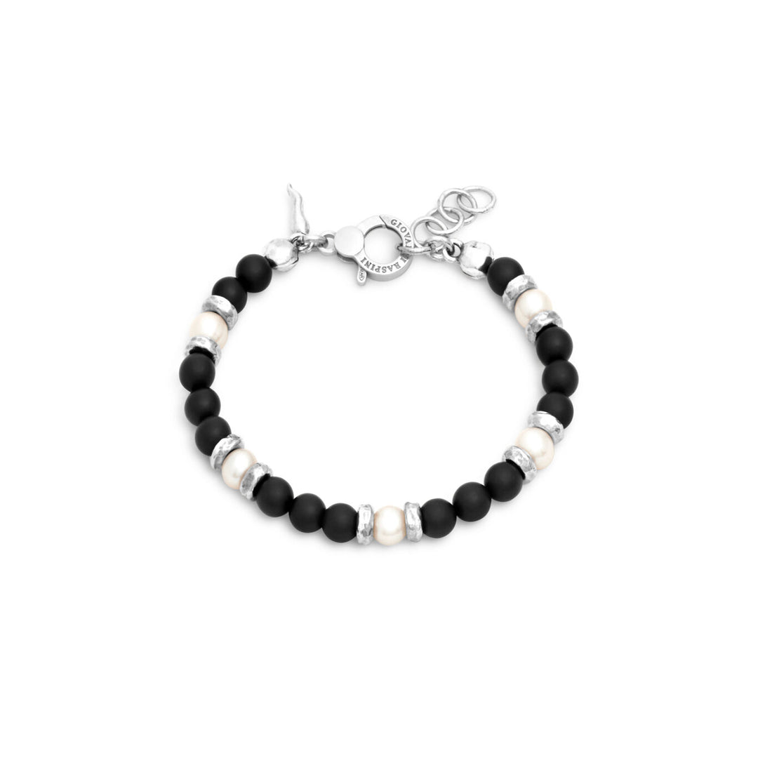 Giovanni Raspini Tango-armband van grafiet en parel 12404