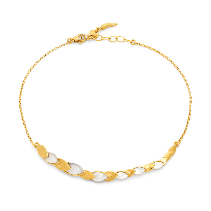 Giovanni Raspini kleine ketting van parelmoerhuid Ketting van 18 kt verguld 925 zilver en parelmoer 12519