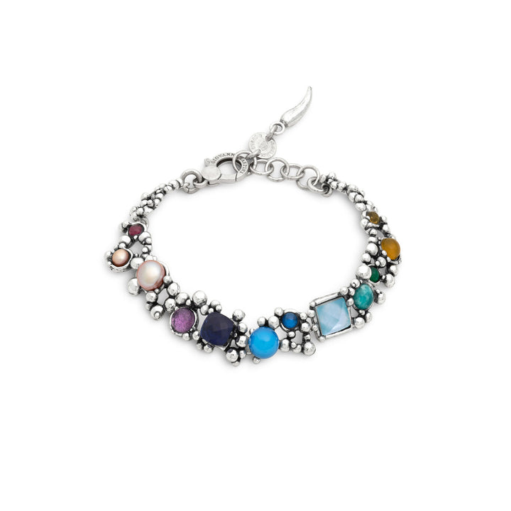 Giovanni Raspini Cocktail-Armband Armband aus 925er Silber, Natursteine, Edelsteine und Perlen 12531