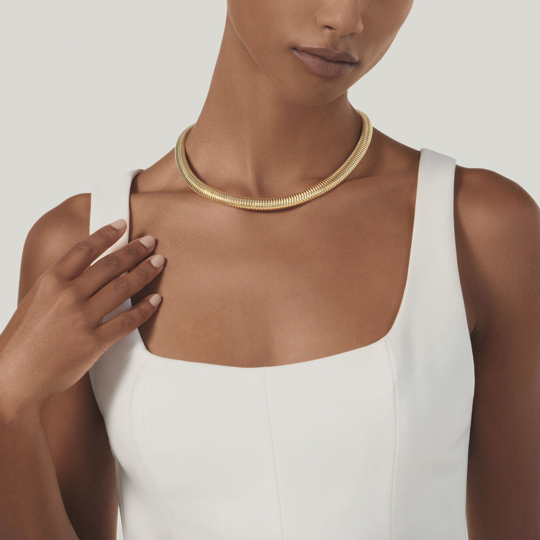 Giovanni Raspini tubigas ketting 18 kt verguld 925 zilveren ketting 12540