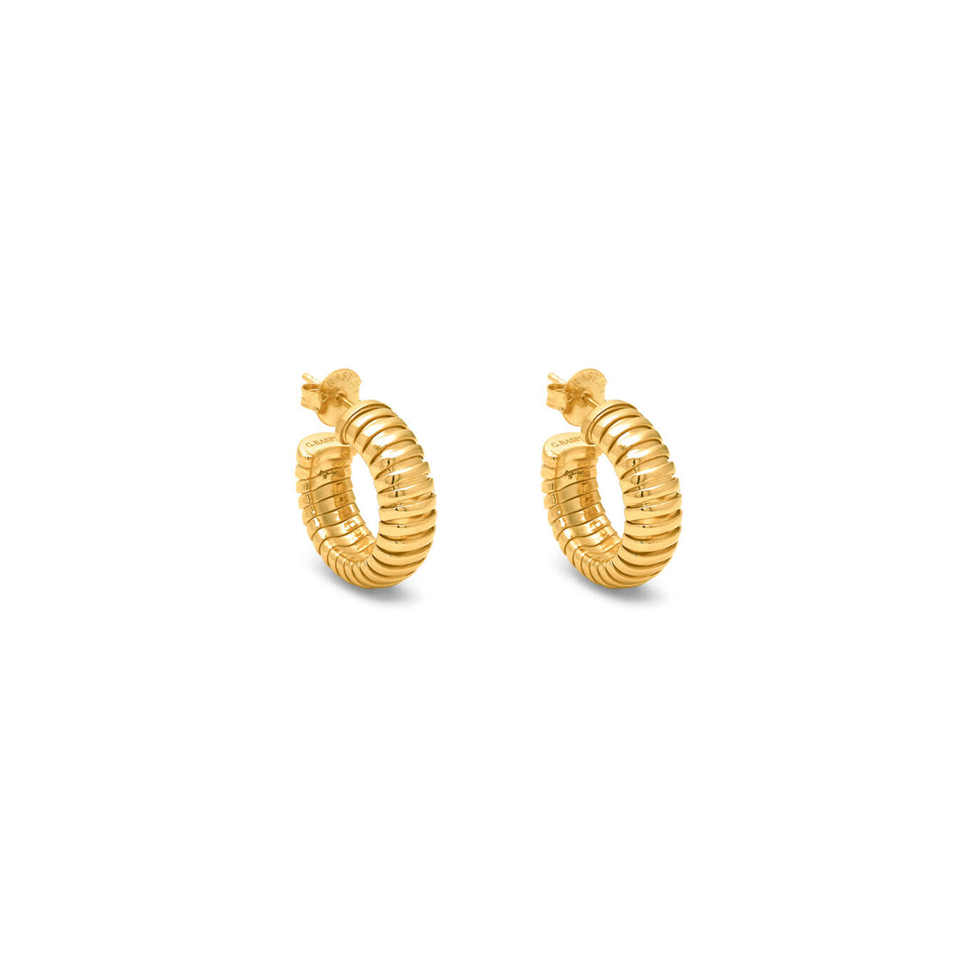 Giovanni Raspini Tubigas Ohrringe Ohrringe aus 18 kt vergoldetem 925er Silber 12543
