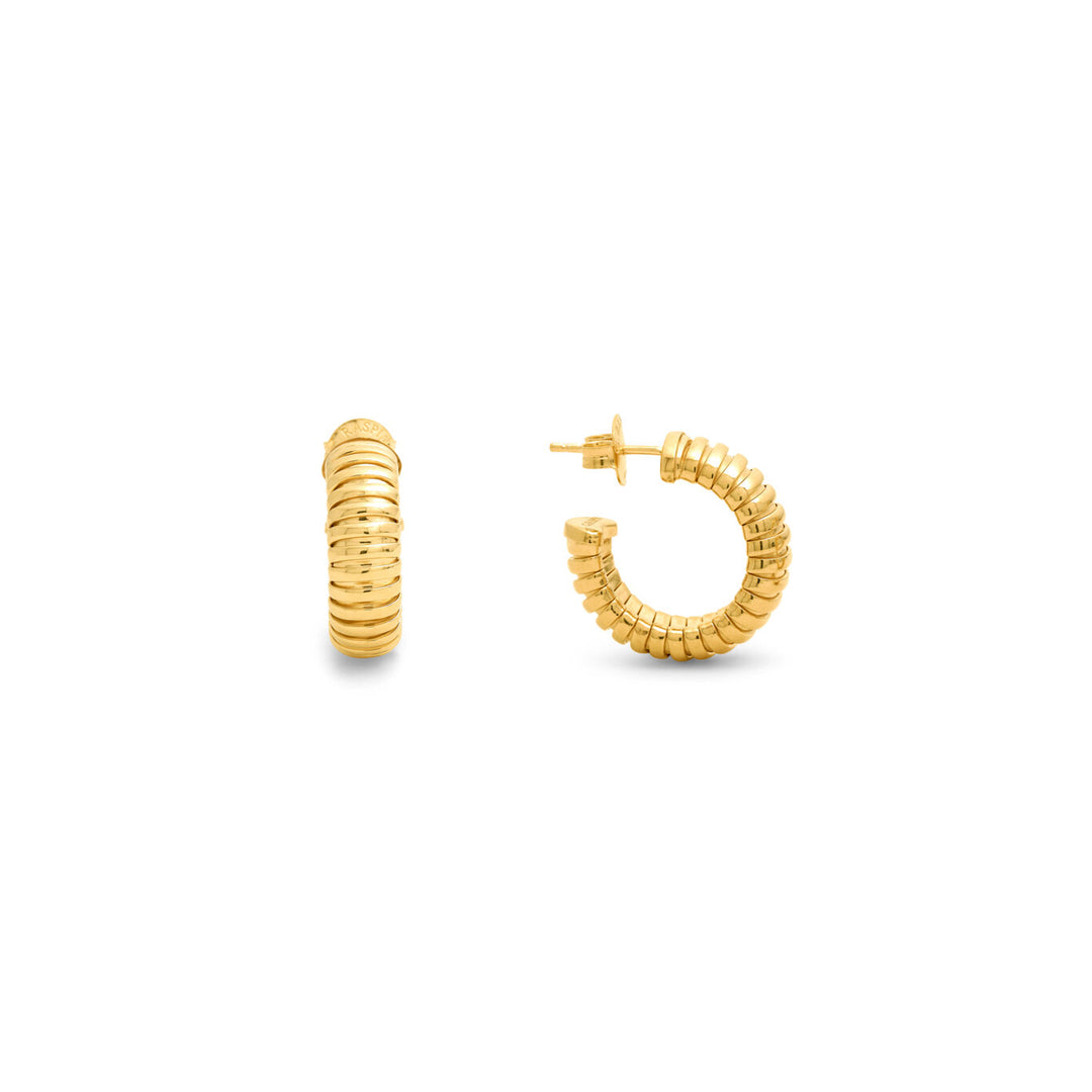 Giovanni Raspini Tubigas Ohrringe Ohrringe aus 18 kt vergoldetem 925er Silber 12543
