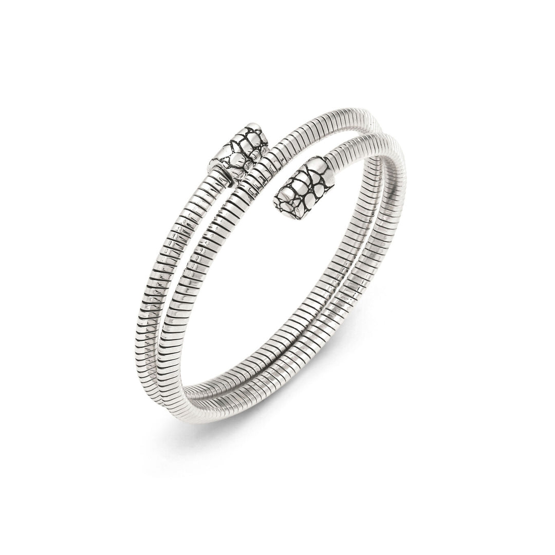 Giovanni Raspini small double croco tubegas bracelet 925 Silver Bracelet 12538