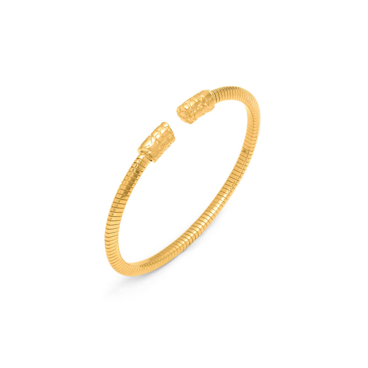 Giovanni Raspini small croco tubegas bracelet 18 kt gold plated 925 silver bracelet 12547