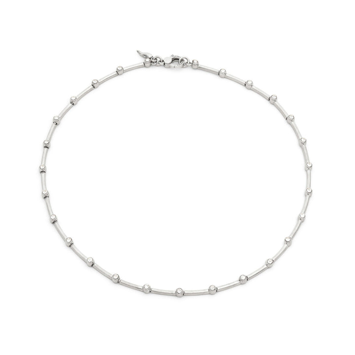 Giovanni Raspini Satellitenkette Halskette aus 925er Silber und Zirkonen 12548