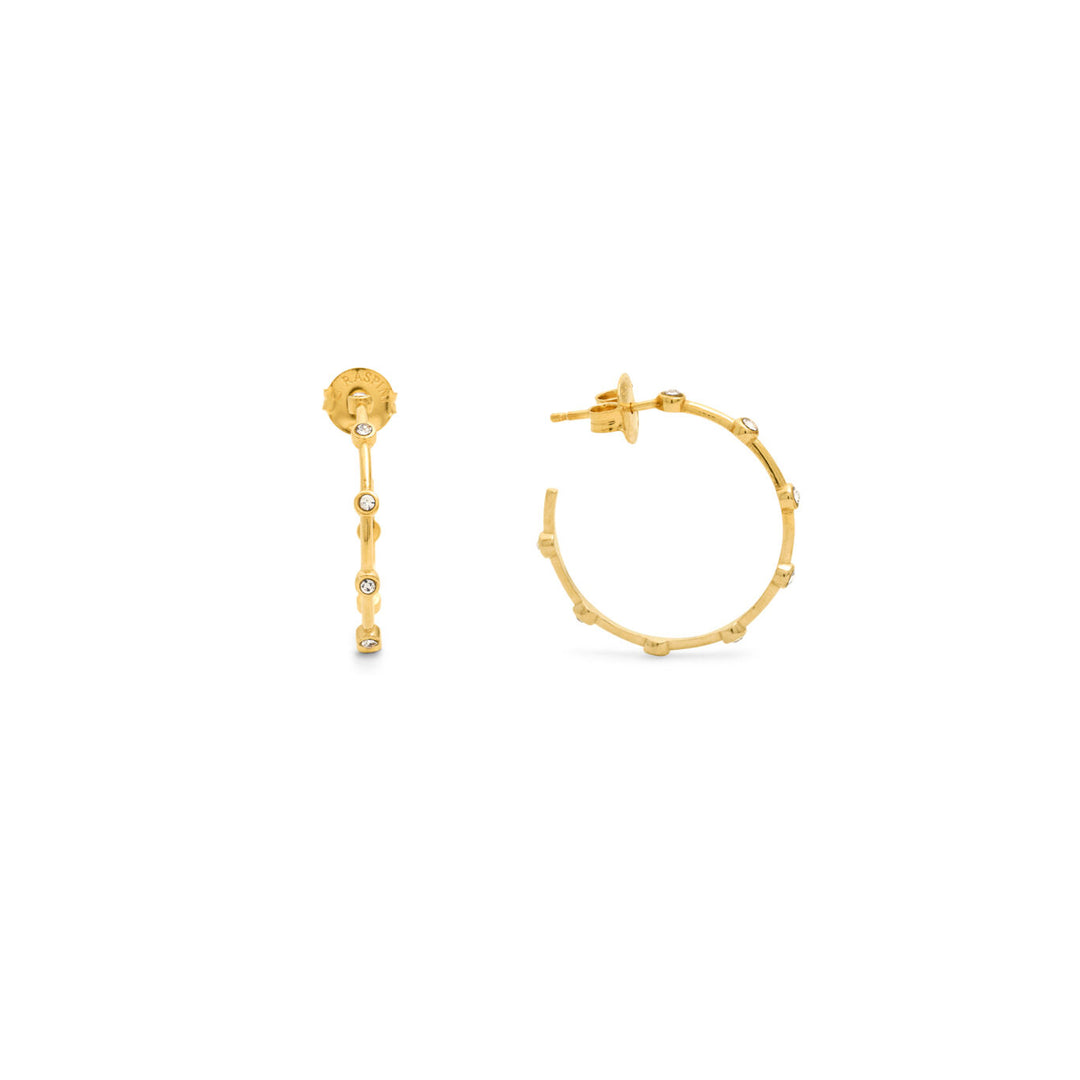 Giovanni Raspini large satellite earrings Earrings in 18 kt gold plated 925 silver and zircons 12555