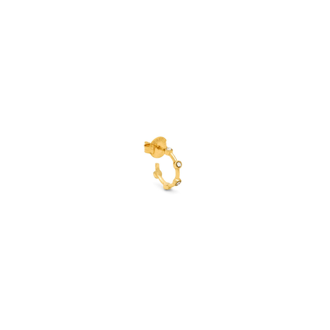 Giovanni Raspini kleine Satellitenohrringe Ohrringe aus 18 kt vergoldetem 925er Silber und Zirkonen 12557/1
