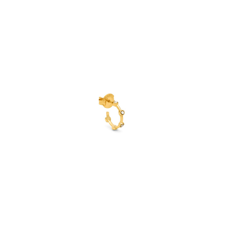 Giovanni Raspini kleine Satellitenohrringe Ohrringe aus 18 kt vergoldetem 925er Silber und Zirkonen 12557/1