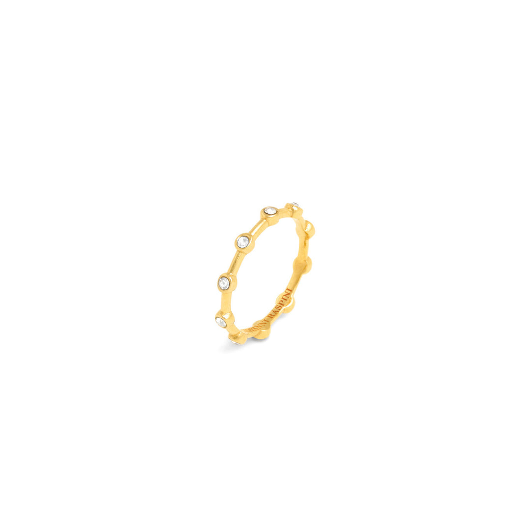 Giovanni Raspini satellietring Ring in 18 kt verguld 925 zilver en zirkonen 12558