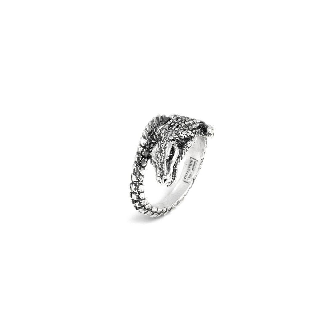 Giovanni Raspini crocodile pinky ring 925 silver ring 12561