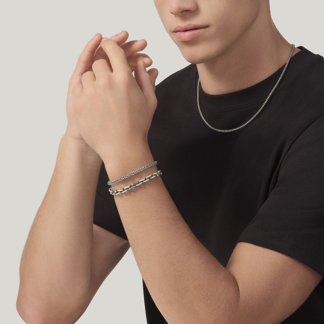 Giovanni Raspini Popcorn Mesh Halskette 925 Silber Halskette 12578