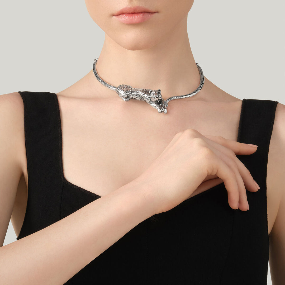 Giovanni Raspini leopard necklace 925 Silver Necklace 12586