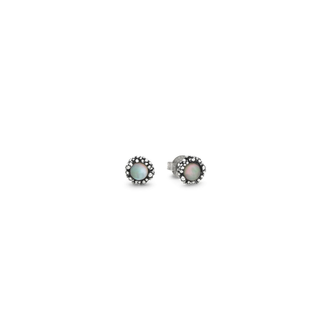 Giovanni Raspini Maui Mini-Ohrringe Ohrringe aus 925er Silber, Perlmutt und hyalinem Quarz 12604