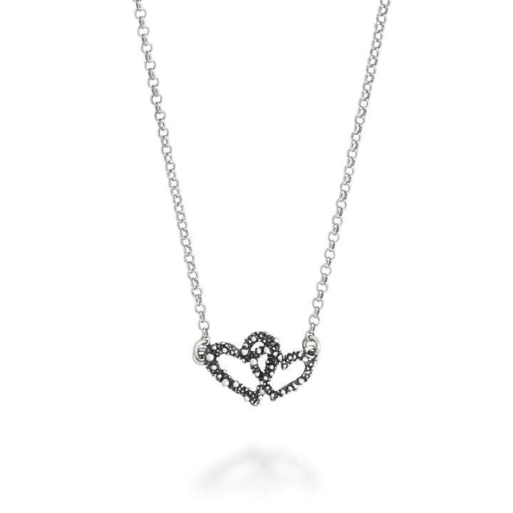 Giovanni Raspini ketting met dubbel hart 925 zilveren ketting 12610