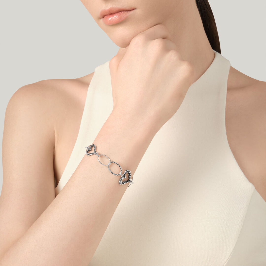 Giovanni Raspini armband harten en ketting Armband in 925 Zilver 12616