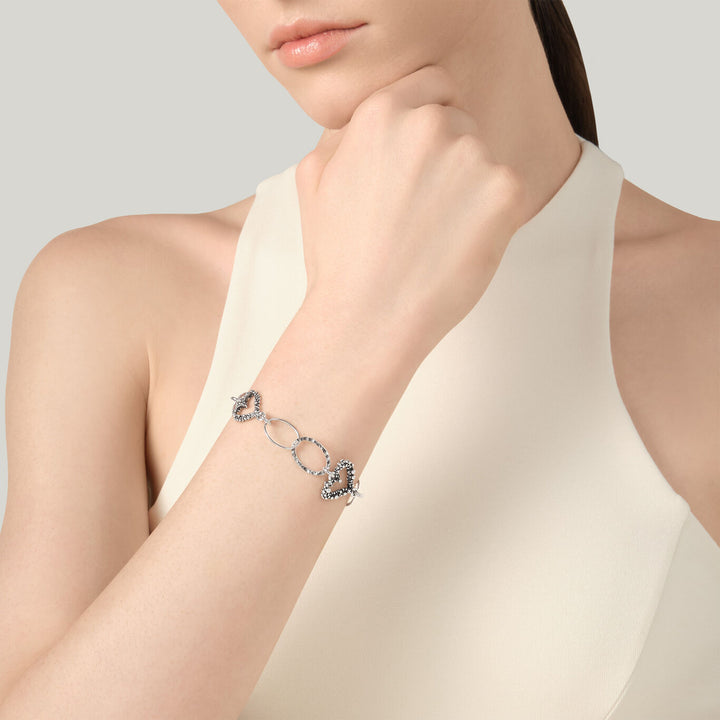 Giovanni Raspini armband harten en ketting Armband in 925 Zilver 12616