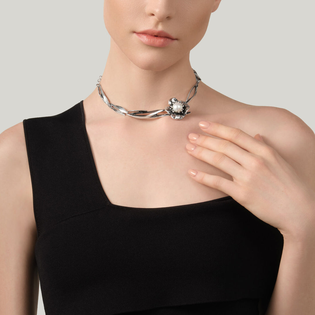 Giovanni Raspini Magnolienkette 925 Silber Halskette 12631