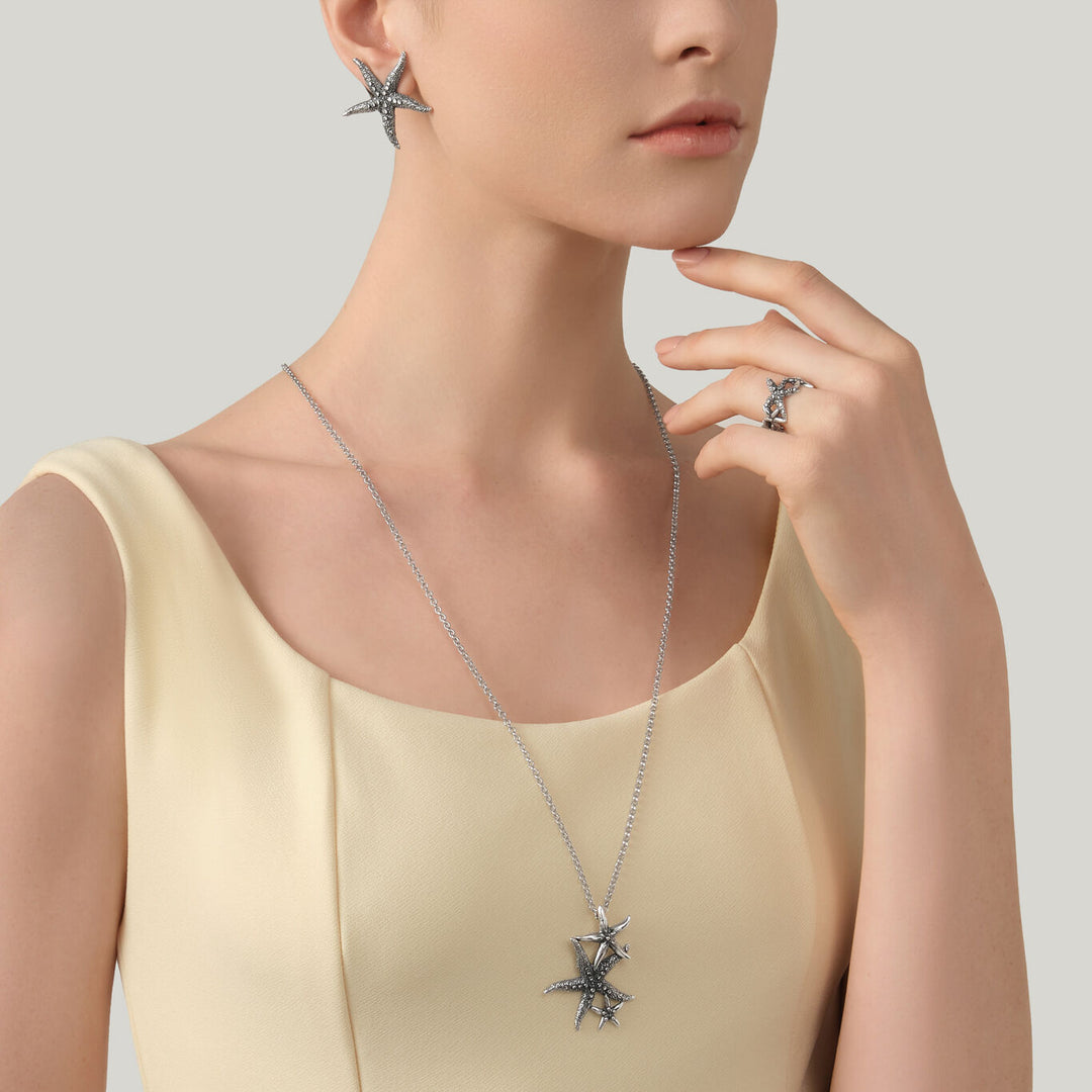 Giovanni Raspini zeester hanger ketting in 925 zilver 12644