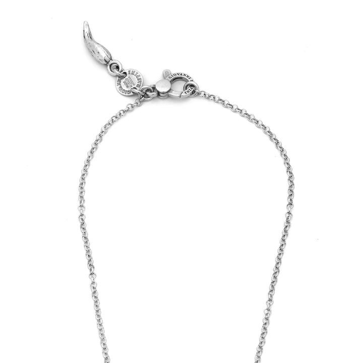 Giovanni Raspini Aura-Anhänger – Halskette aus 925er Silber, Naturperlen und Onyx – 12686