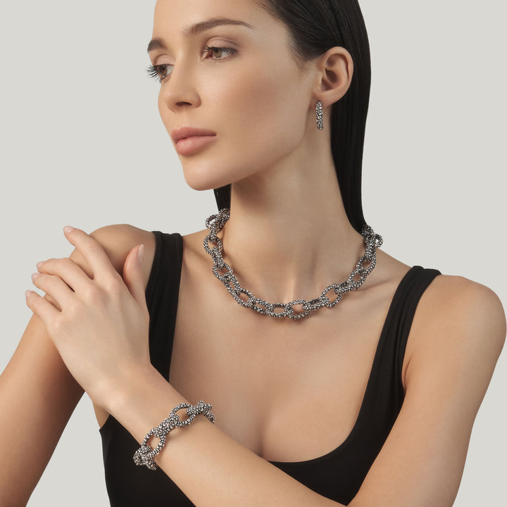 Giovanni Raspini Grand Perlage Armband – 925er Silber Armband – 12695