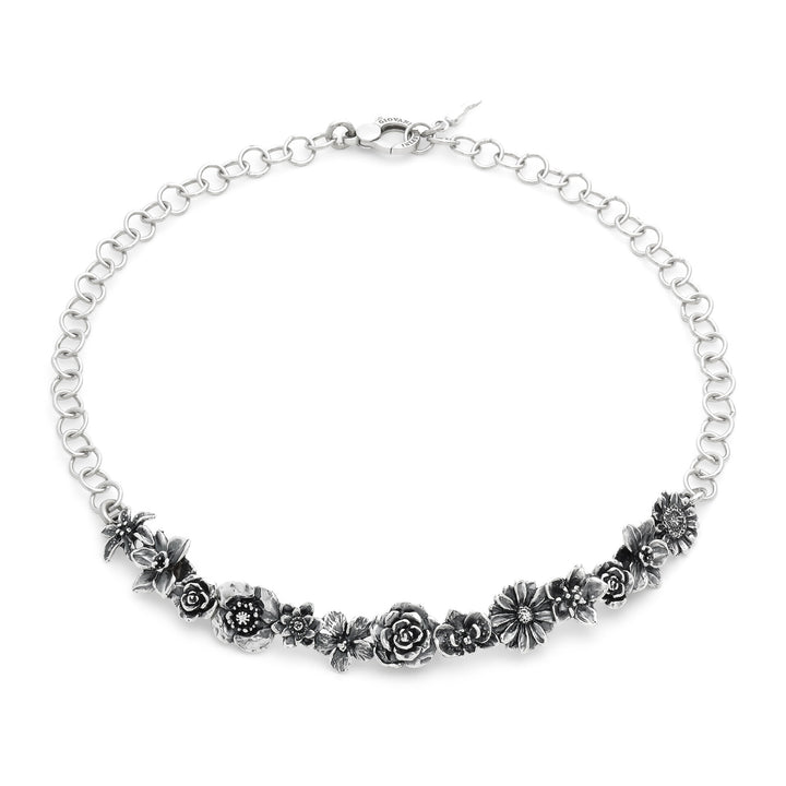 Giovanni Raspini Bouquet Necklace - 925 Silver Necklace - 12696