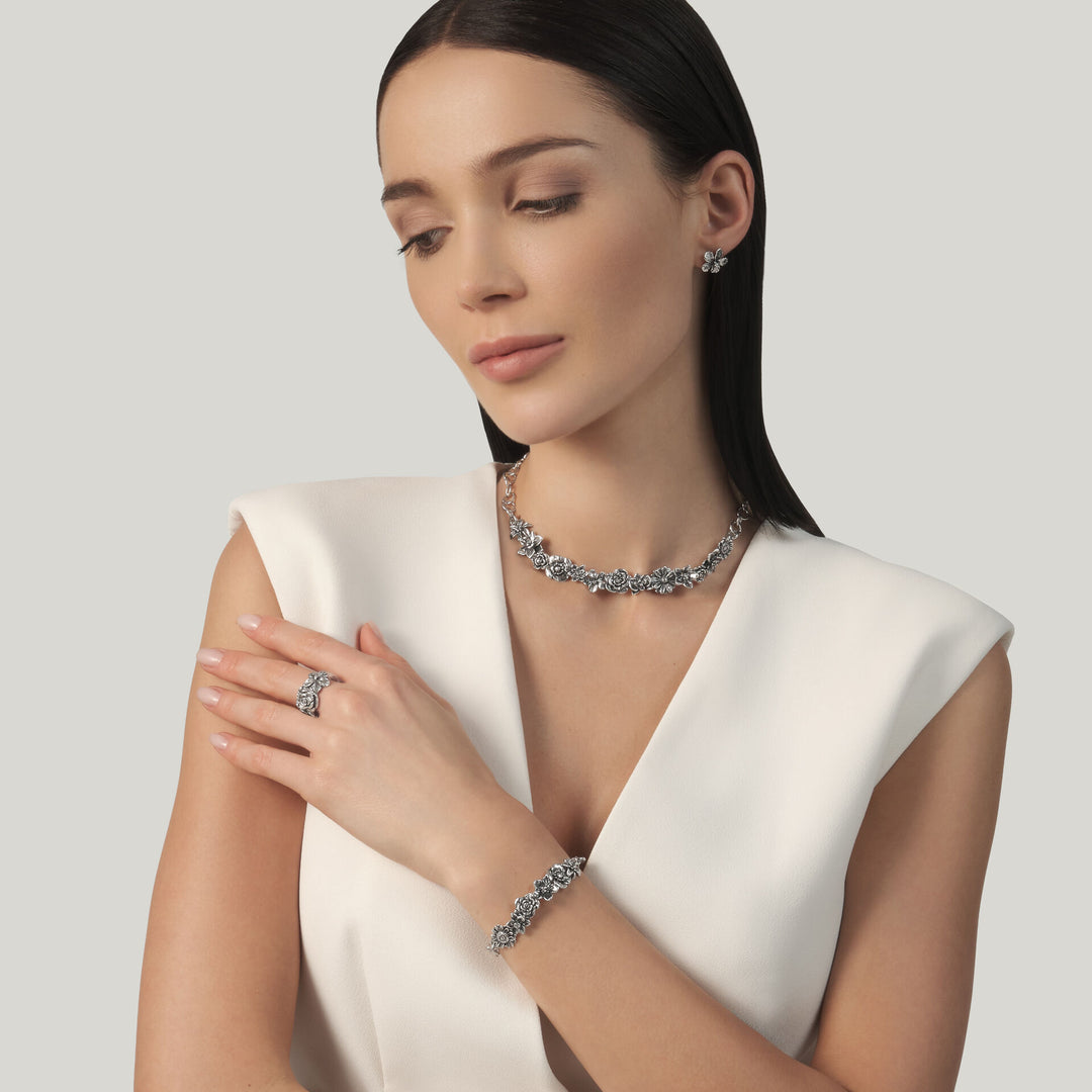 Giovanni Raspini Small Bouquet Armband – 925er Silber Armband – 12702