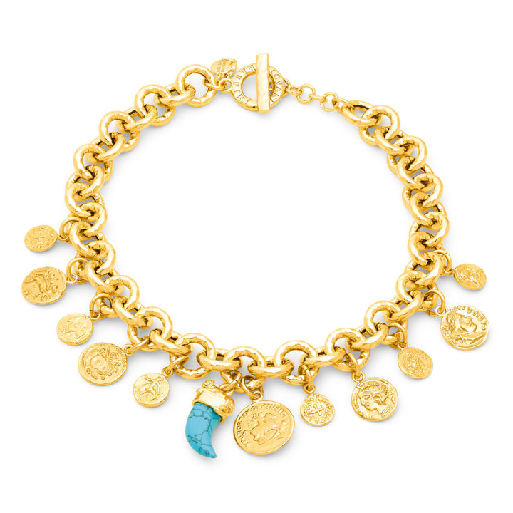Giovanni Raspini Pueblo Necklace Gilt bronze coins N0005