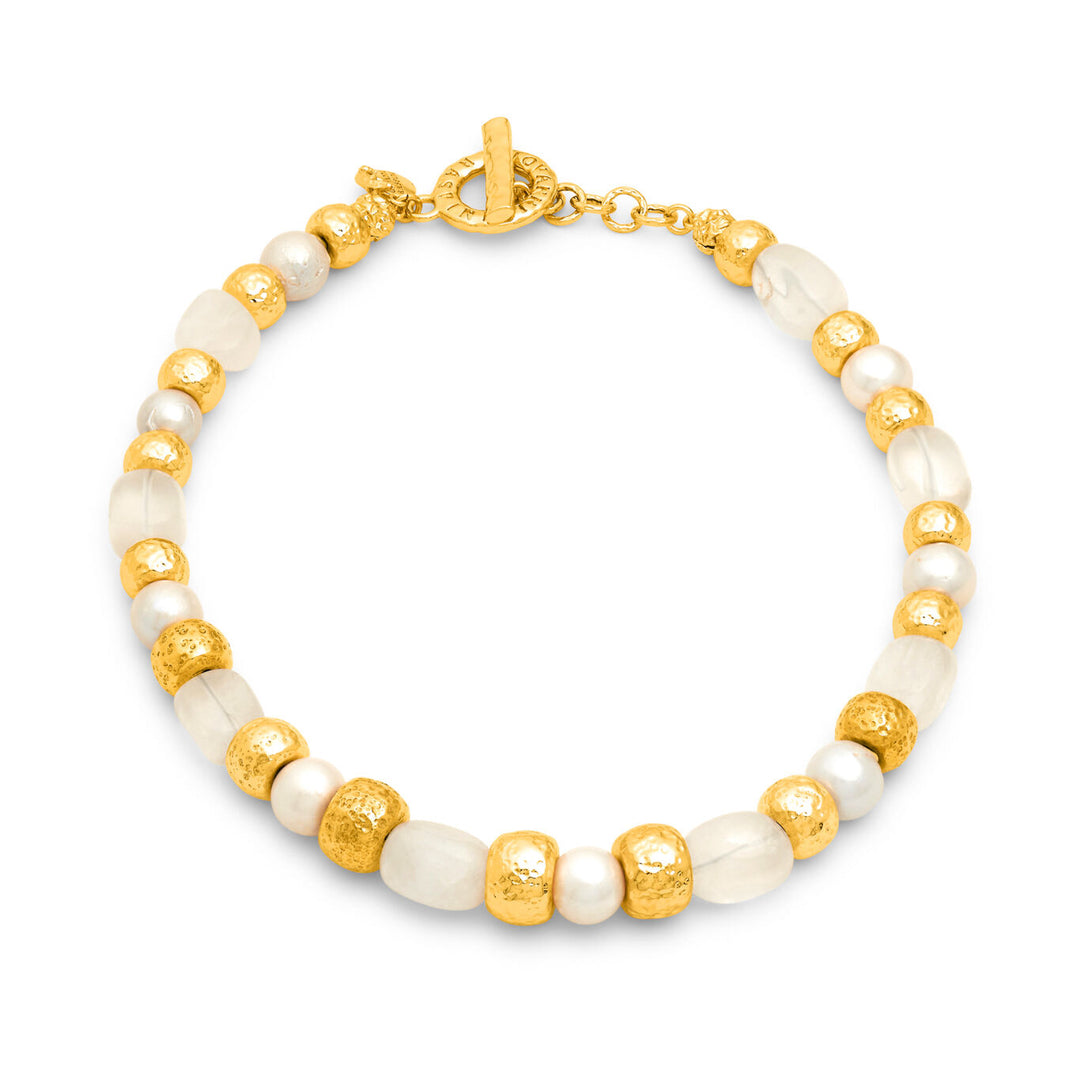 Giovanni Raspini Kristallen ketting verguld brons N0026