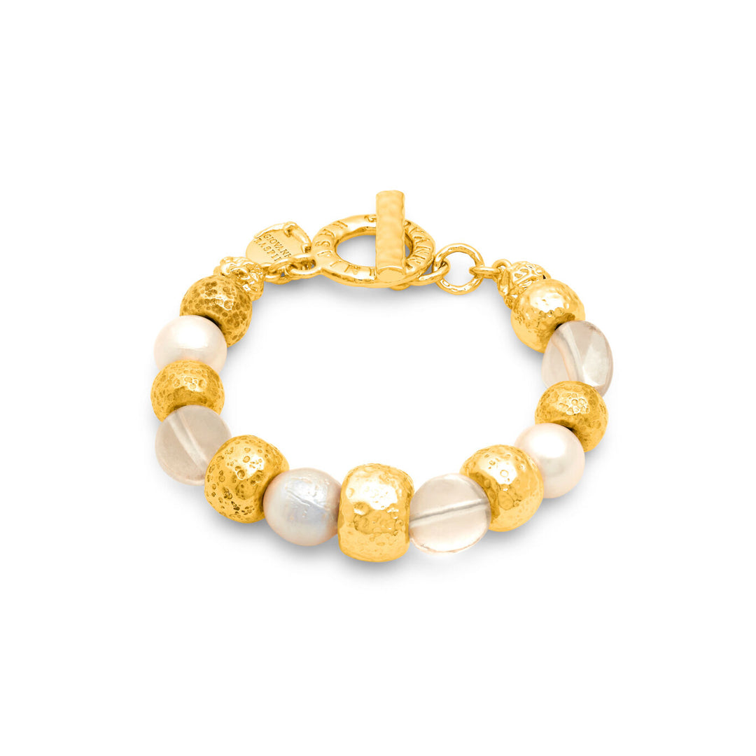 Giovanni Raspini kristallen armband verguld brons N0027