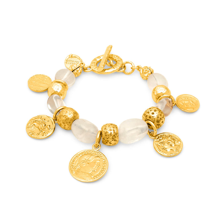 Giovanni Raspini Crystal Monete-armband in verguld brons N0029