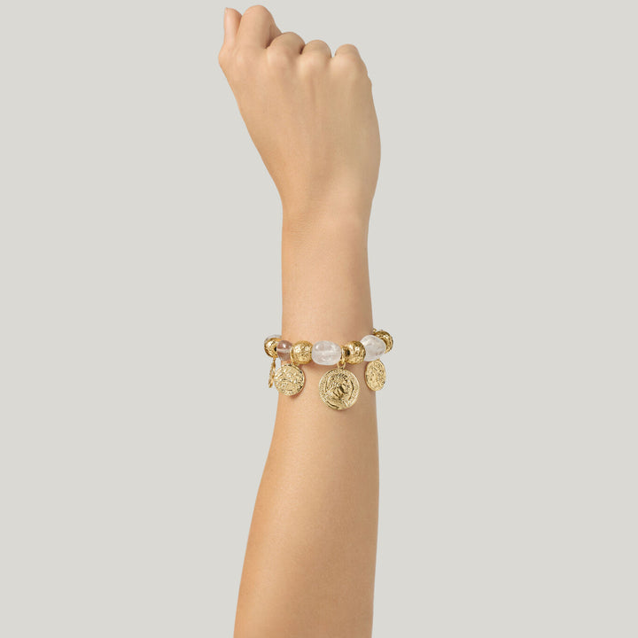 Giovanni Raspini Crystal Monete-armband in verguld brons N0029