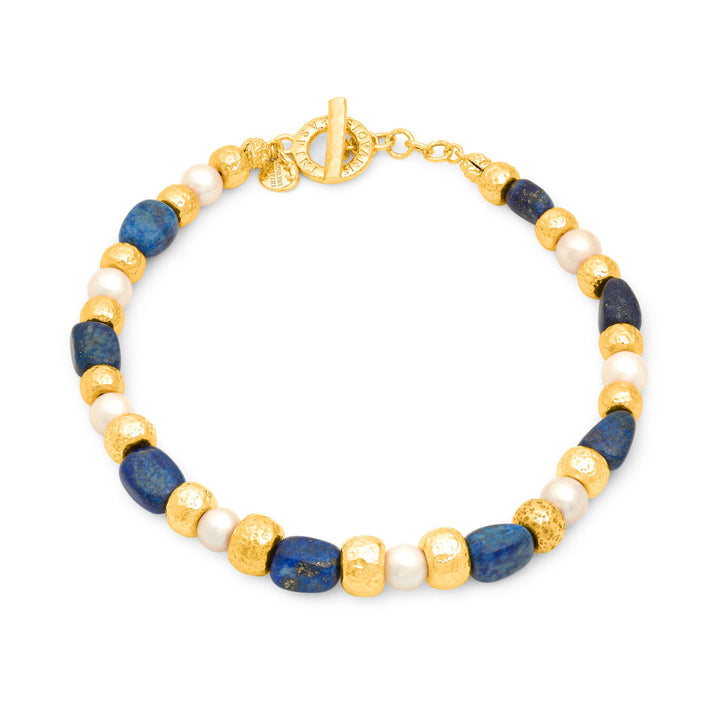 Giovanni Raspini Blue Nomad ketting verguld brons N0030
