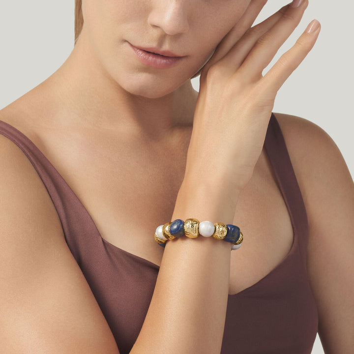 Giovanni Raspini Blue Nomad-armband verguld brons N0031