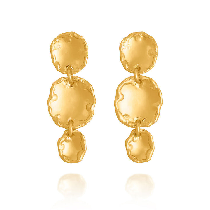 Giovanni Raspini yuma waterfall earrings 18 kt gold plated earrings N0037