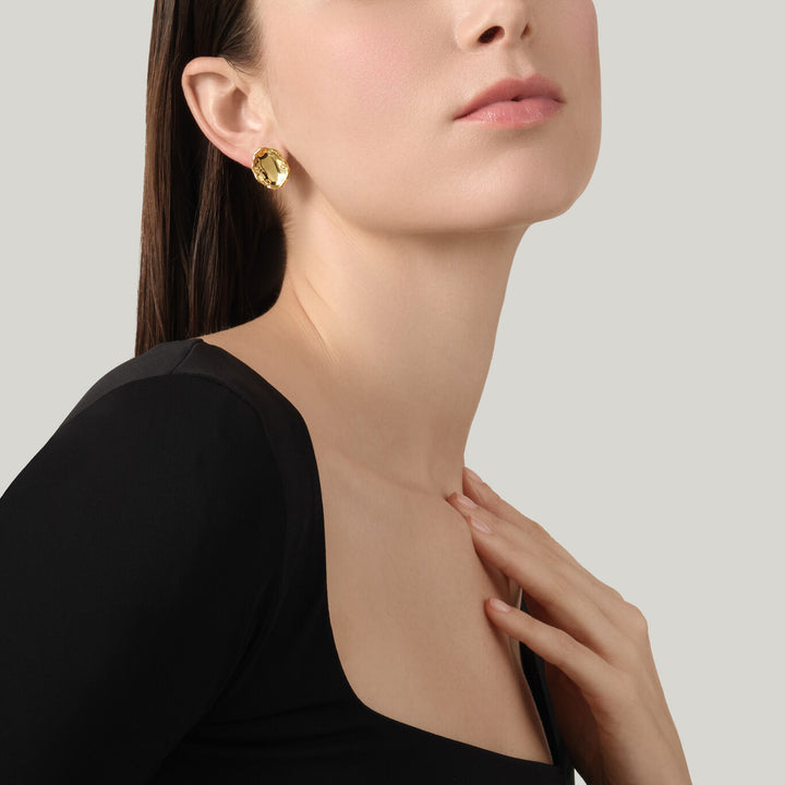Giovanni Raspini small yuma earrings 18 kt gold plated earrings N0040