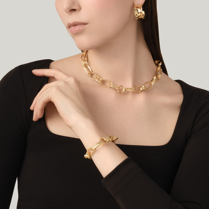 Giovanni Raspini yuma schakelarmband 18kt vergulde armband N0043
