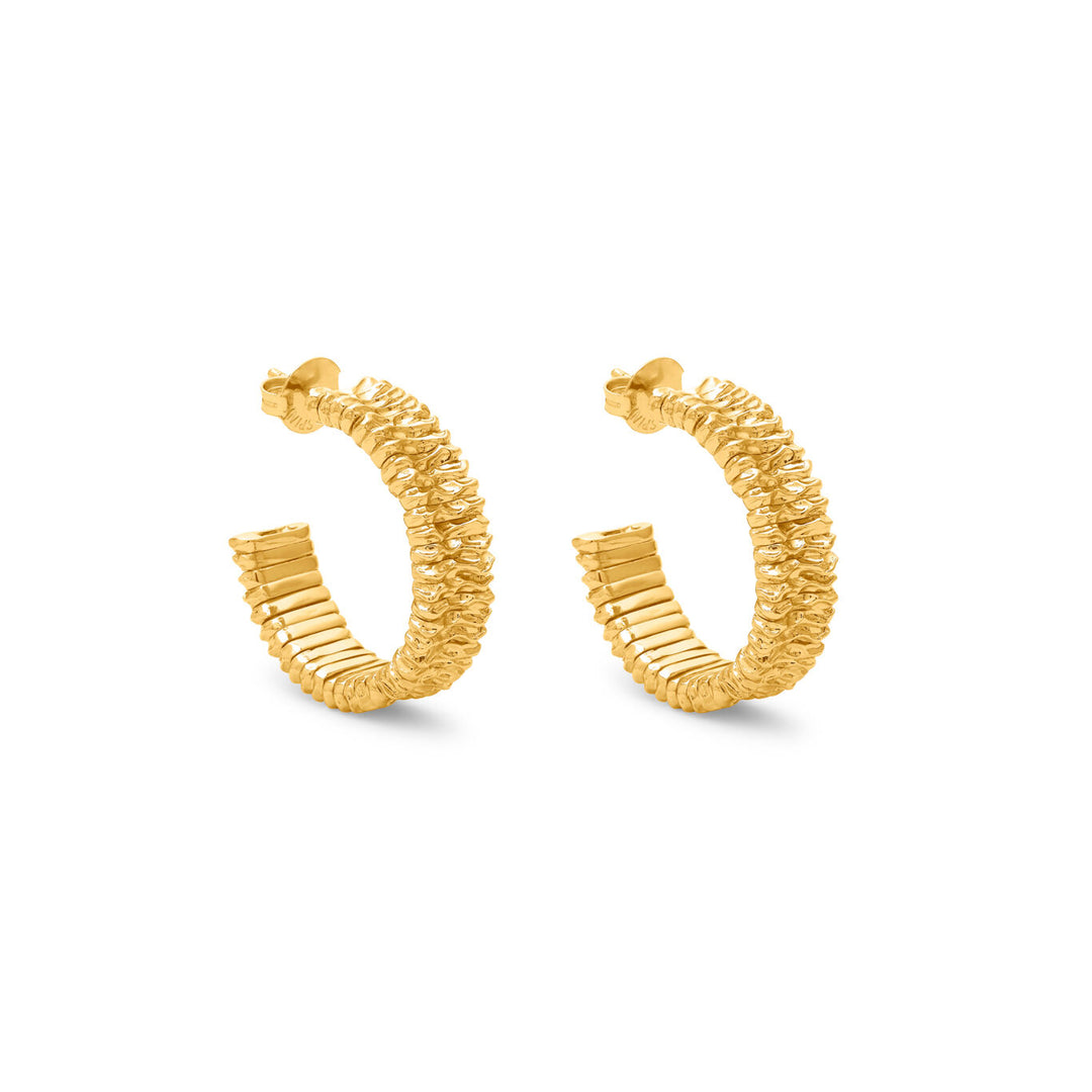 Giovanni Raspini large olivia earrings 18 kt gold plated earrings N0055