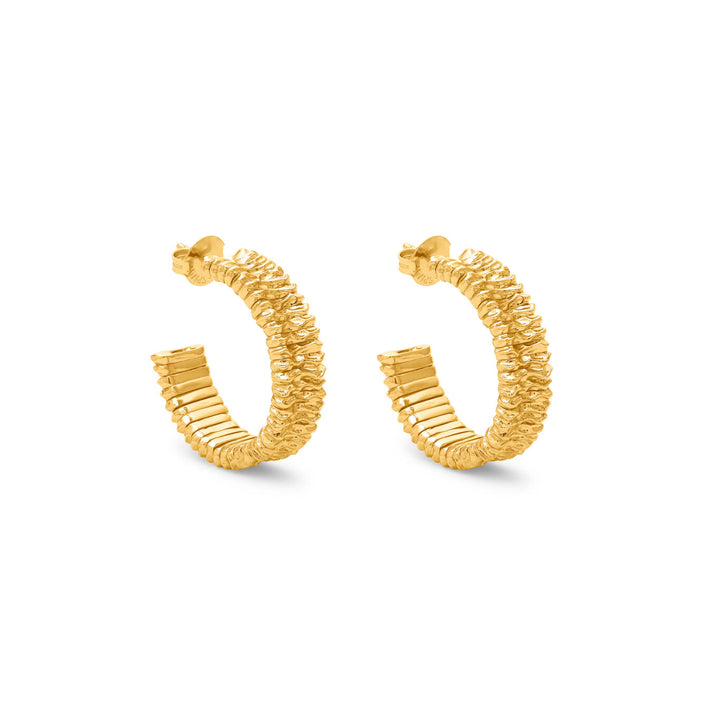 Giovanni Raspini large olivia earrings 18 kt gold plated earrings N0055