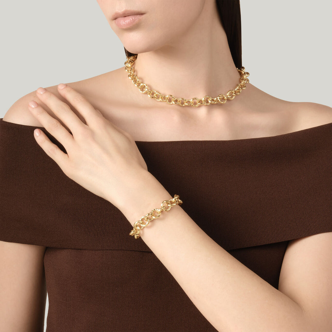 Giovanni Raspini kleine pueblo armband 18kt vergulde armband N0065