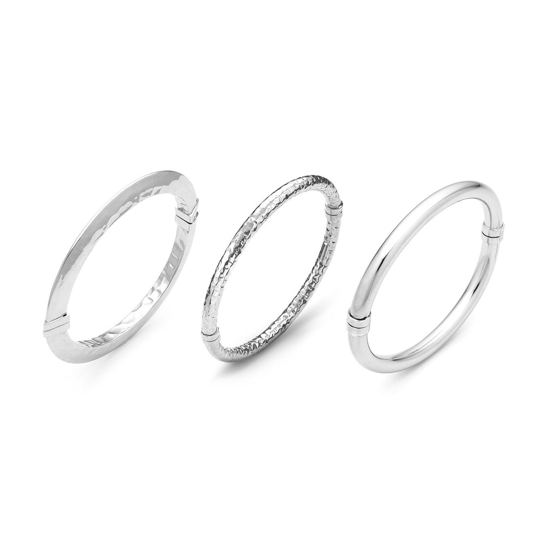Giovanni Raspini silver rock bangle set 925 silver bracelets X01610