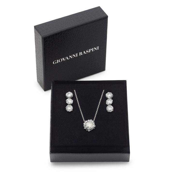 Giovanni Raspini Set Glanz Halskette und Ohrringe aus 925er Silber und Zirkonen X01614